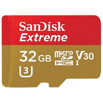 SANDISK Extreme microSDHC, UHS-I V30, Class U3, 32GB (SDSQXVF-032G-GN6MA)