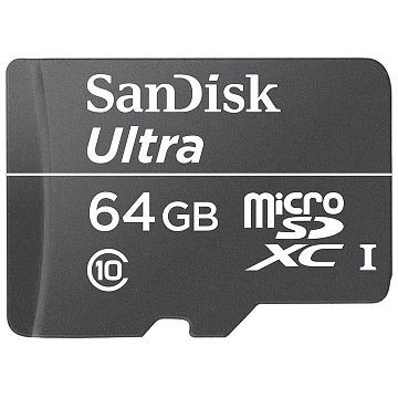 SANDISK Ultra microSDXC, UHS-I, Class 10, 64GB (SDSQUNC-064G-GN6IA)