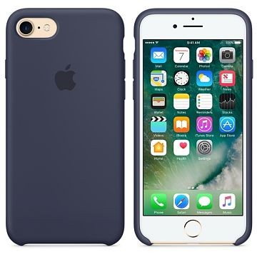 APPLE iPhone 8 Silikonhülle, Mitternachtsblau (MQGM2ZM/A)