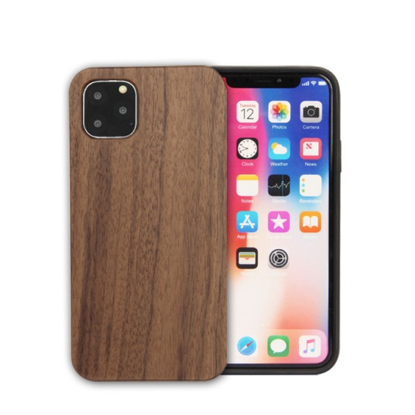 iPhone 11 Eco Case Slim Echt Holz Hülle Walnuss / Nussbaum - Dunkelbraun