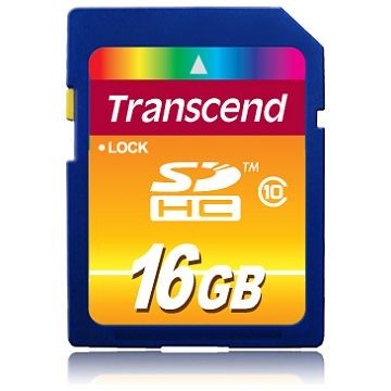 TRANSCEND SDHC Secure Digital Card, Class 10, 16GB (TS16GSDHC10)