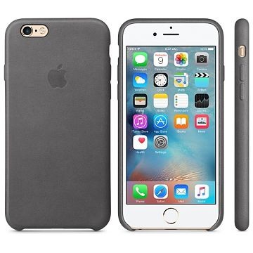 APPLE iPhone 6s Lederhülle, Grau (MM4D2ZM/A)