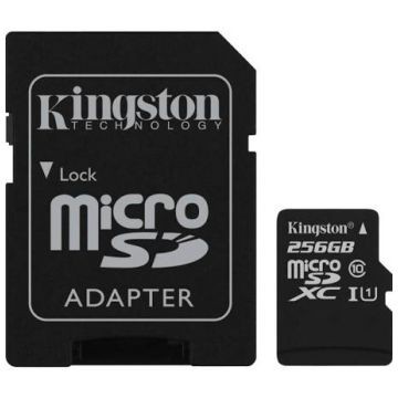KINGSTON microSDXC, Class 10, UHS-I, 256GB (SDC10G2/256GB)