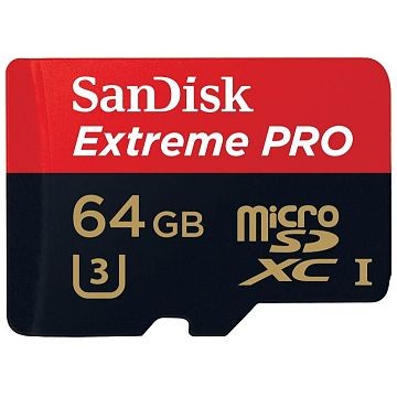 SANDISK Extreme Pro microSDXC, UHS-I, Class U3, 64GB (SDSDQXP-064G)