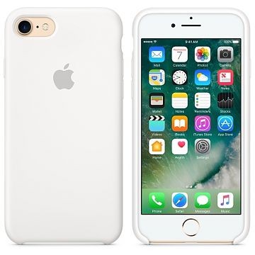 APPLE iPhone 8 Silikonhülle, Weiss (MMWF2ZM/A)