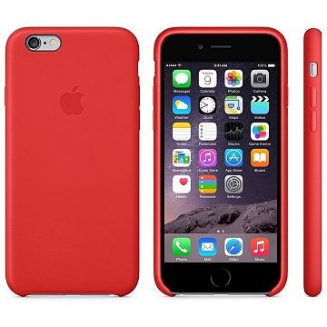 APPLE iPhone 6 Lederhülle, Rot (MGR82ZM/A)
