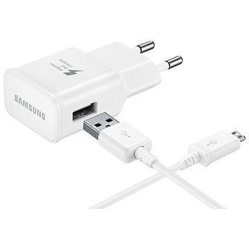 Samsung - Original AFC Schnell Ladegerät Weiss inklusive Ladekabel EP-TA20EWEUGWW