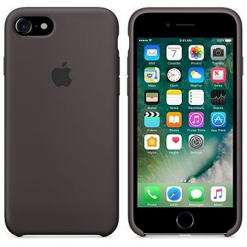 APPLE iPhone 8 Silikonhülle, Kakao (MMX22ZM/A)