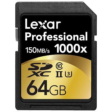 LEXAR Professional 1000x SDXC, UHS-II, 64GB (LSD64GC1000)