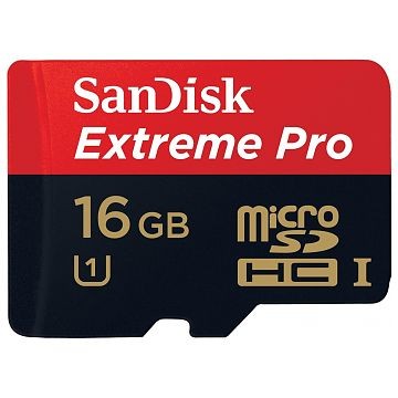 SANDISK Extreme Pro microSDHC, UHS-I, Class U1, 16GB (SDSDQXP-016G)