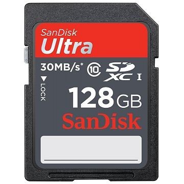 SANDISK Ultra SDXC, UHS-I, Class 10, 128GB (SDSQUNC-128G-GN6IA)