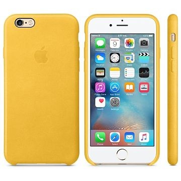 APPLE iPhone 6s Lederhülle, Gelb (MMM22ZM/A)