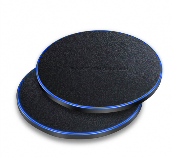 Induktionsladegerät Wireless Fast Charger Ladestation 15W Schwarz für iPhone / Samsung