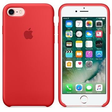 APPLE iPhone 8 Silikonhülle, Rot / RED (MMWN2ZM/A)