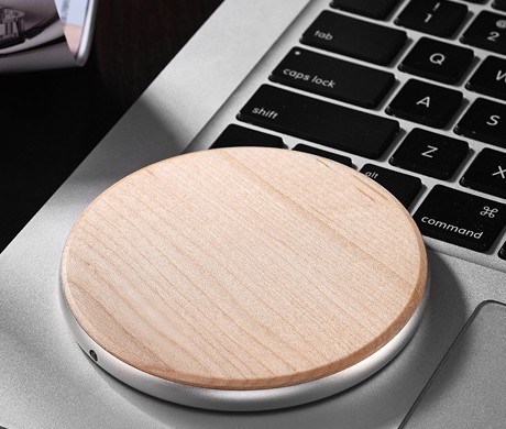 Induktionsladegerät Wireless Fast Charger Ladestation 10W aus Holz u.a für iPhone / Samsung