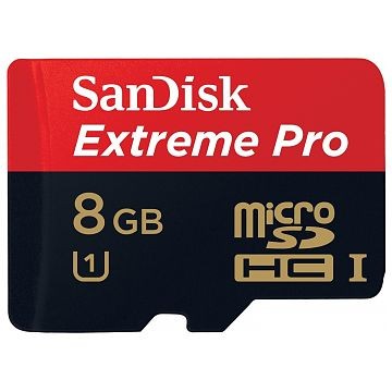 SANDISK Extreme Pro microSDHC, UHS-I, Class U1, 8.0GB (SDSDQXP-008G)